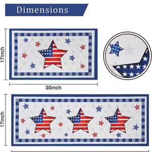 Brand new Patriotic Star Kitchen Mat Set